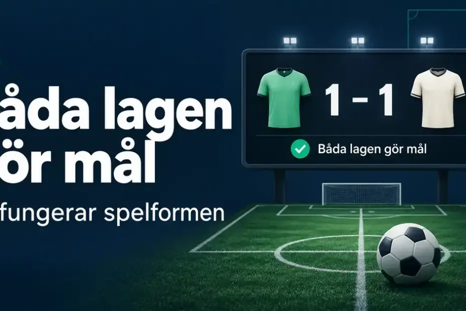 Grafik om båda lagen gör mål med två fotbollströjor, resultattavlan 1–1 och en fotboll på en plan.