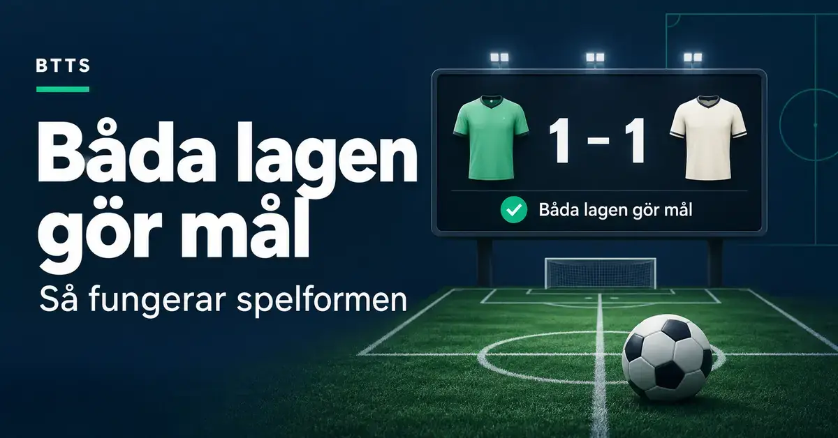 Grafik om båda lagen gör mål med två fotbollströjor, resultattavlan 1–1 och en fotboll på en plan.